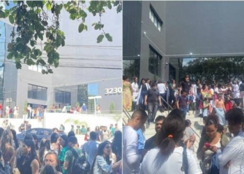 Princípio de incêndio em faculdade na Av. Paralela causa pânico nos estudantes