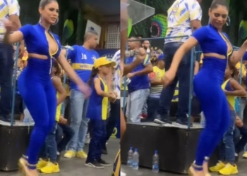 Após anuncio de fim do casamento com MC Guimê, Lexa é vista caindo no samba