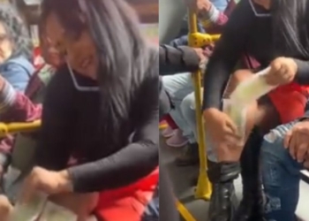 Mulher decide se depilar no meio de ônibus e gera revolta; assista