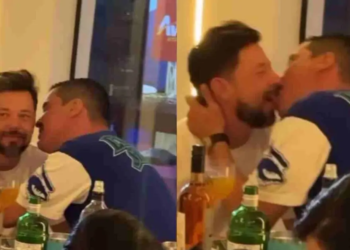 Leo Dias é flagrado aos beijos com rapaz em festa de Carlinhos Maia: “Não estava namorando?”