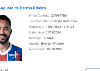Everton Ribeiro é registrado no BID pelo Bahia e fica liberado para estrear