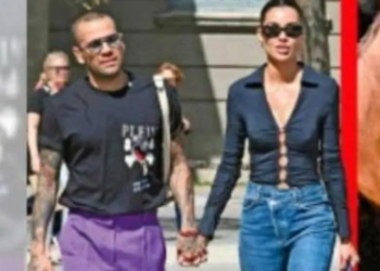 Daniel Alves e Joana Sanz são vistos de mãos dadas em Barcelona