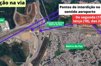 Trânsito será bloqueado temporariamente por duas noites na Av. Paralela